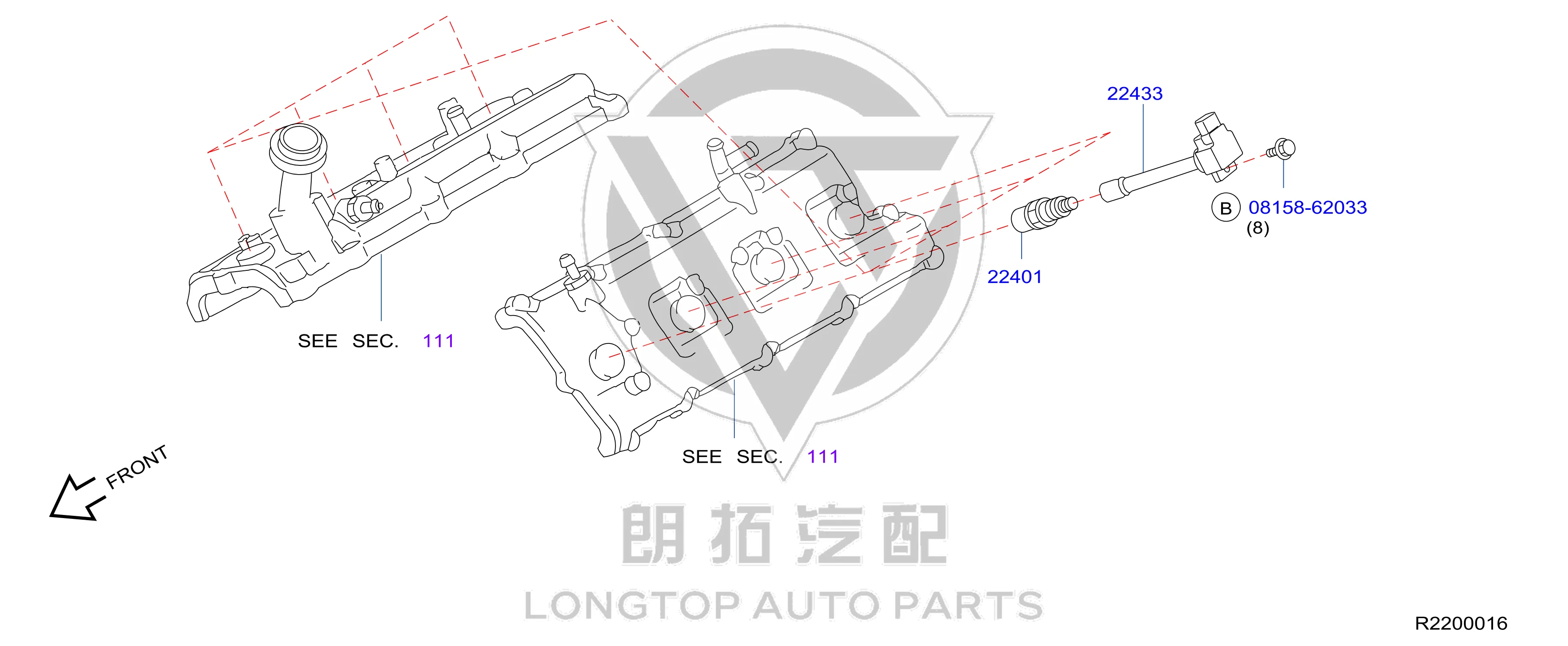 Spark plug 22401-ZE01B 22401ZE01B for Nissan
