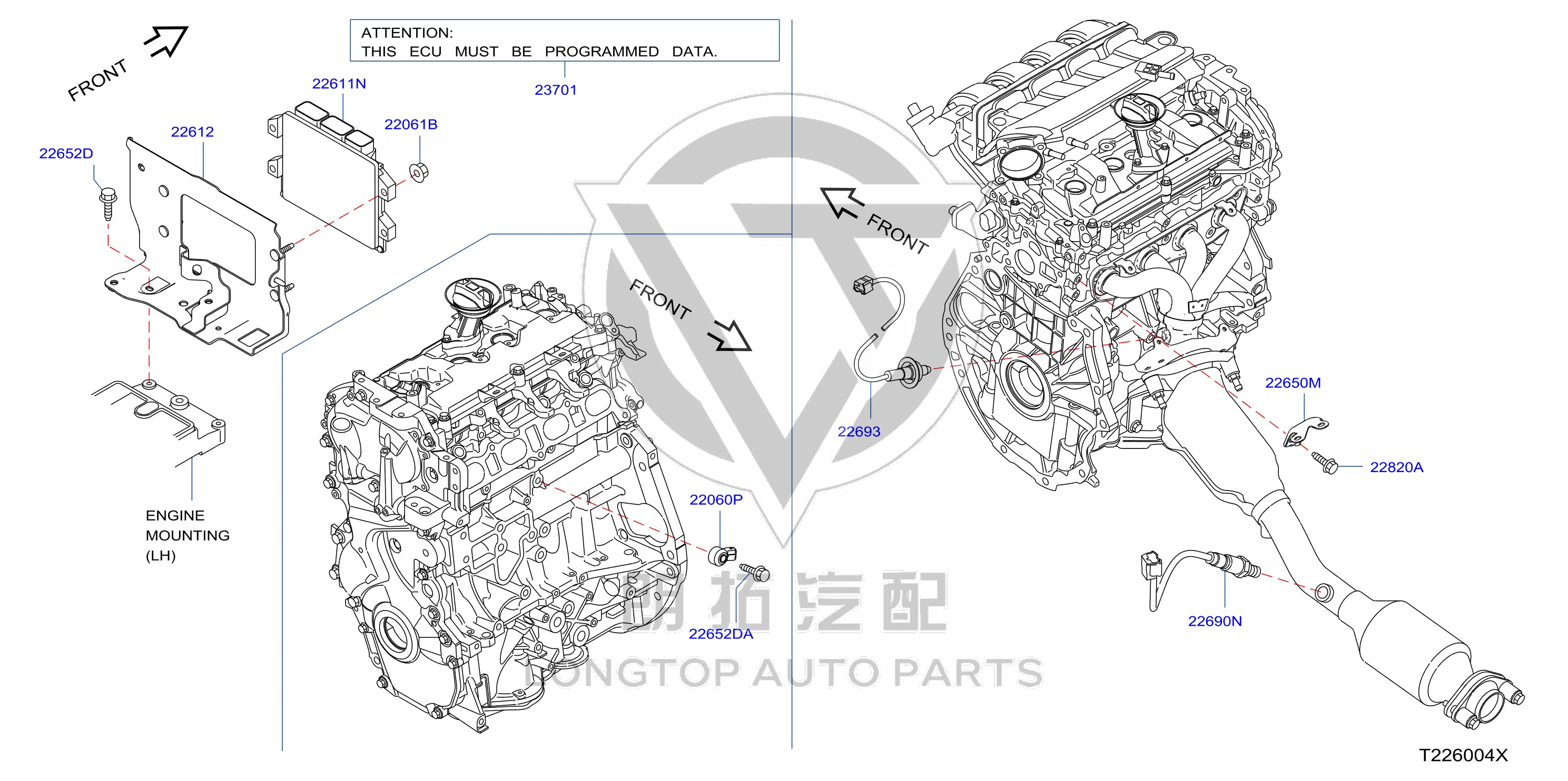 Oxygen Sensor 22693-1MR0A 226931MR0A for Nissan