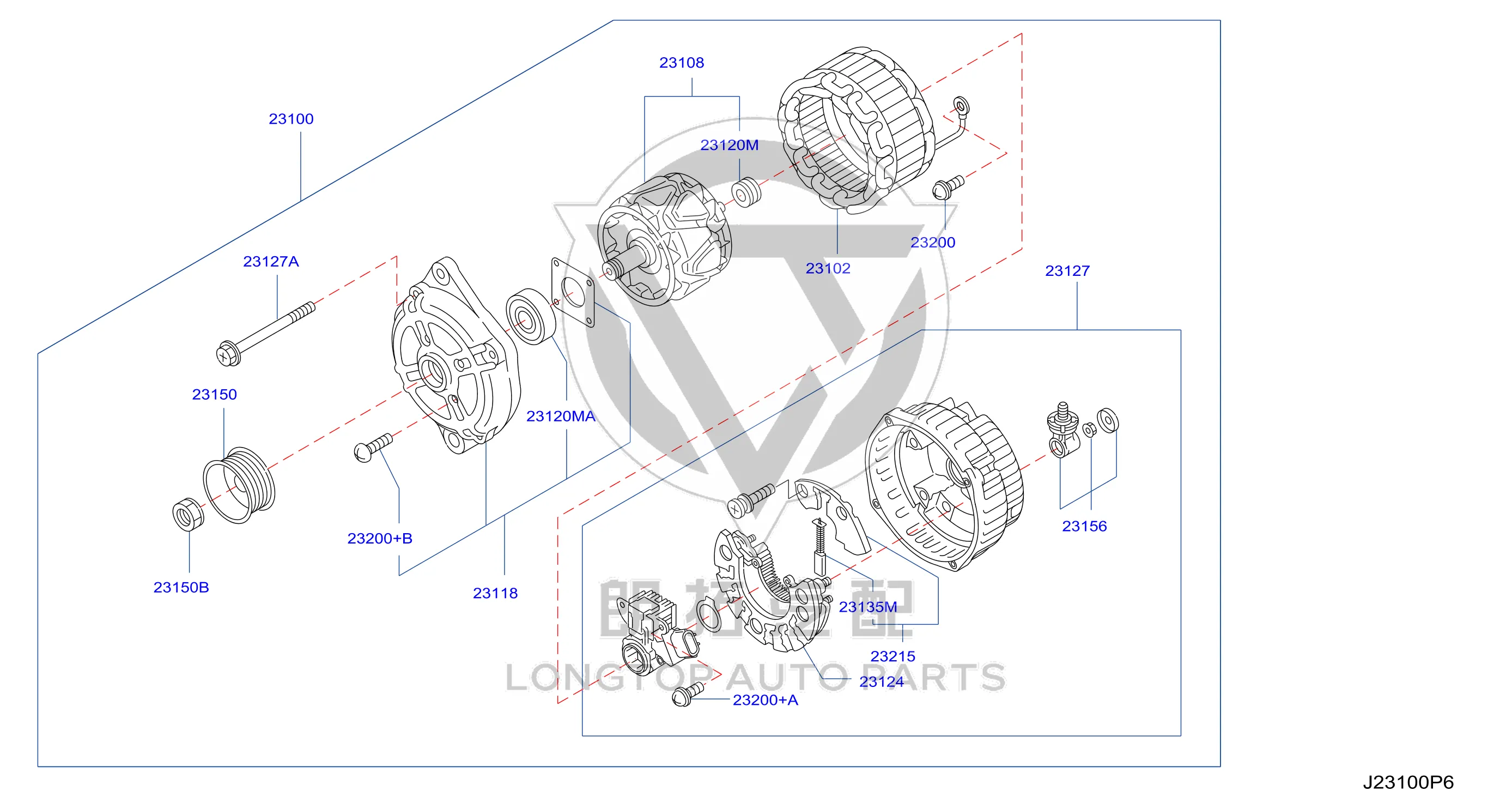 Generator 23100-1AA1B 231001AA1B for Nissan