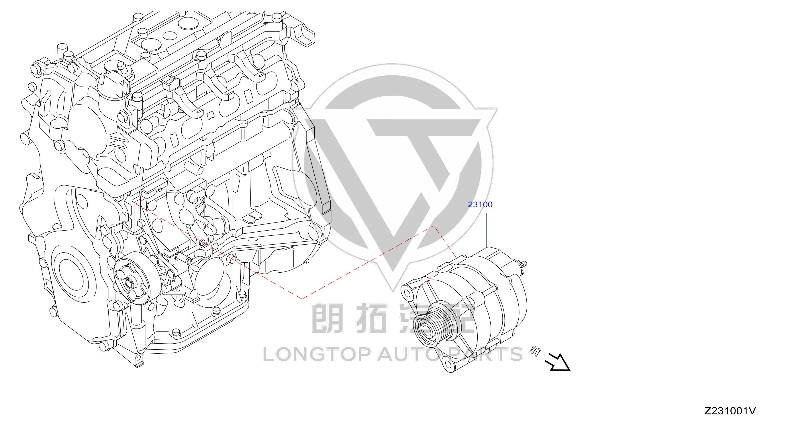 Generator 23100-2FL1A 231002FL1A for Venucia