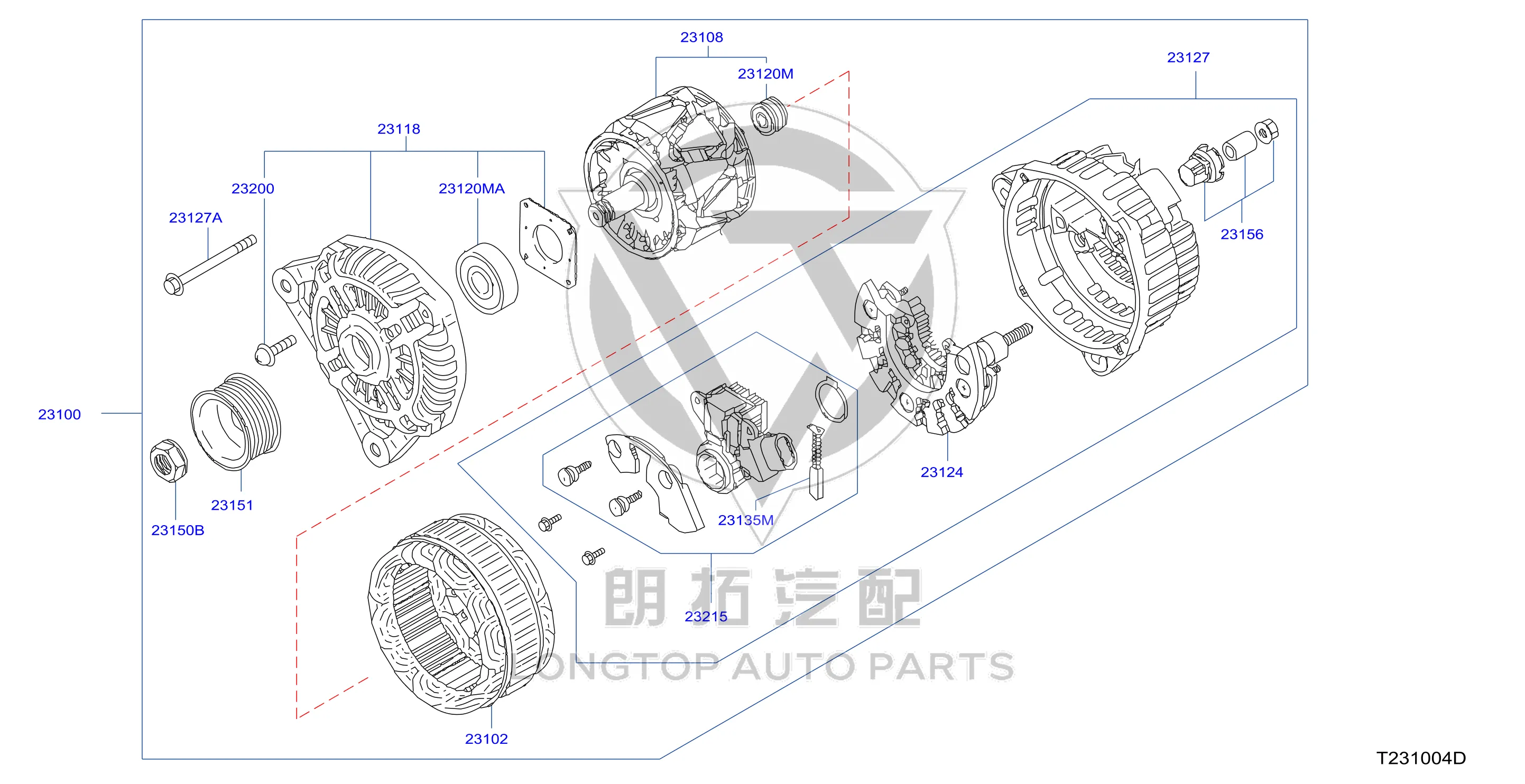 Generator 23100-5MA2A 231005MA2A for Nissan