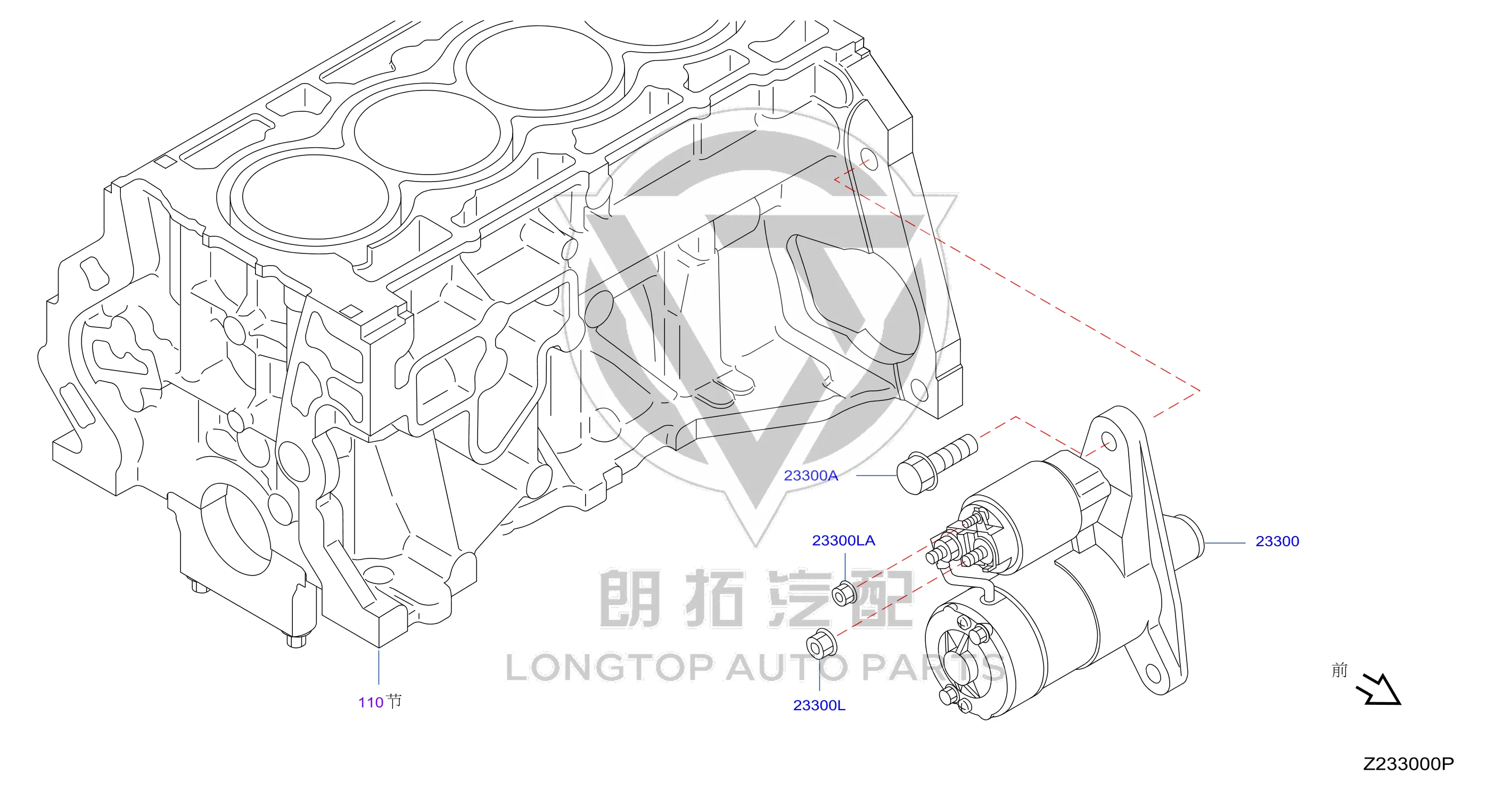 Starter motor 23300-CJ72B 23300CJ72B for Nissan