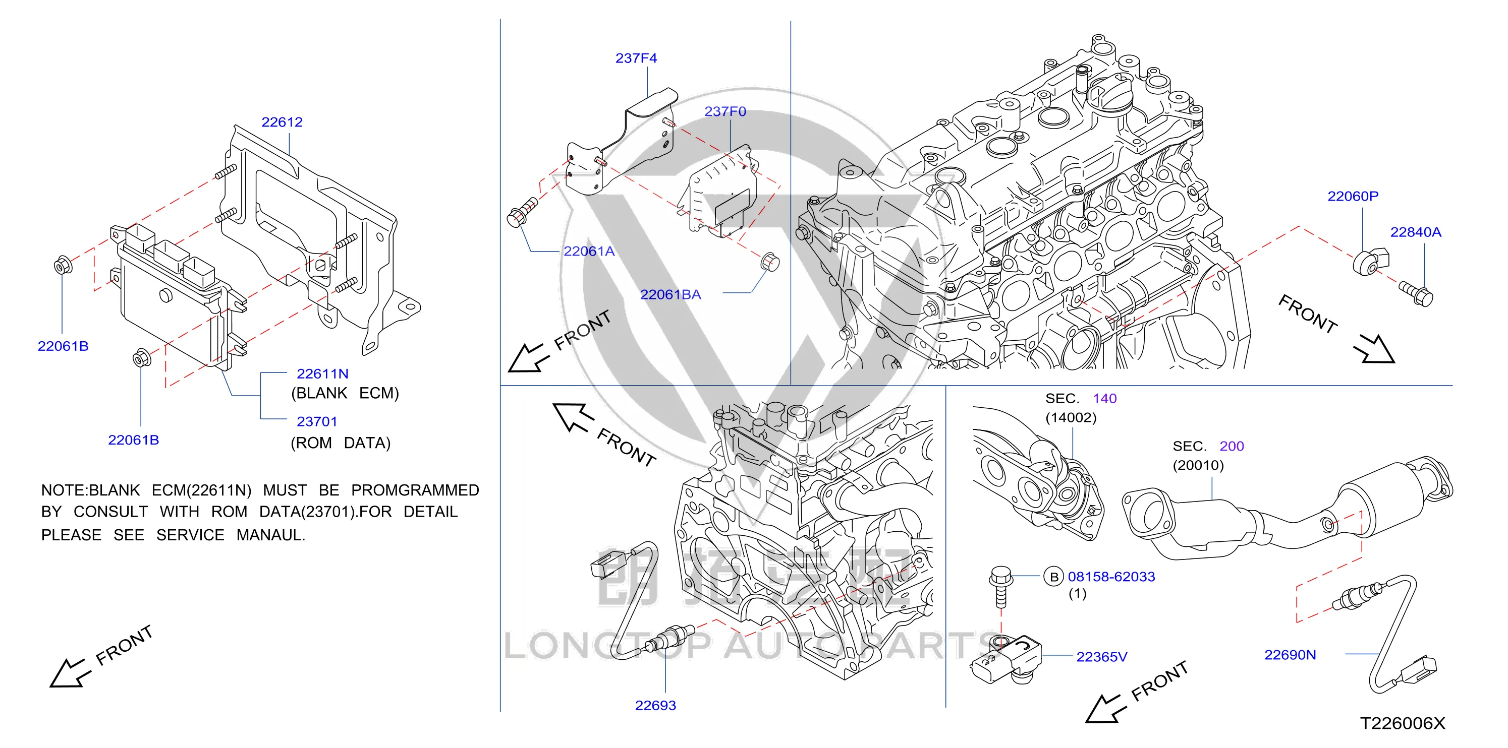 VTC Control Unit 237F0-5RF3A 237F05RF3A for Nissan