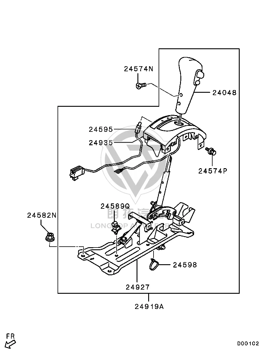 Shift mechanism assembly 2400A-171 2400A171 for Mitsubishi KA4T