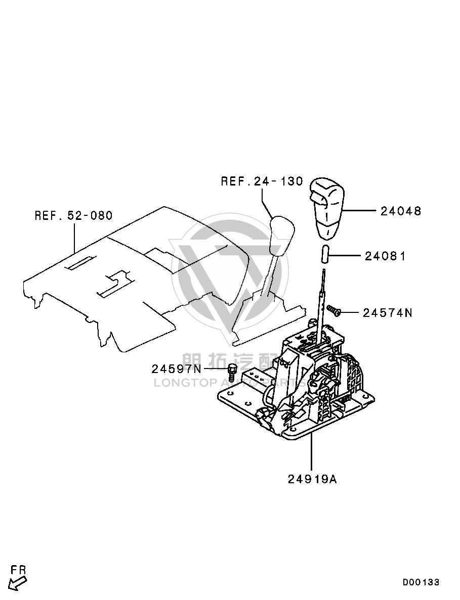 Shift mechanism assembly 2400A-193 2400A193 for Mitsubishi V87W