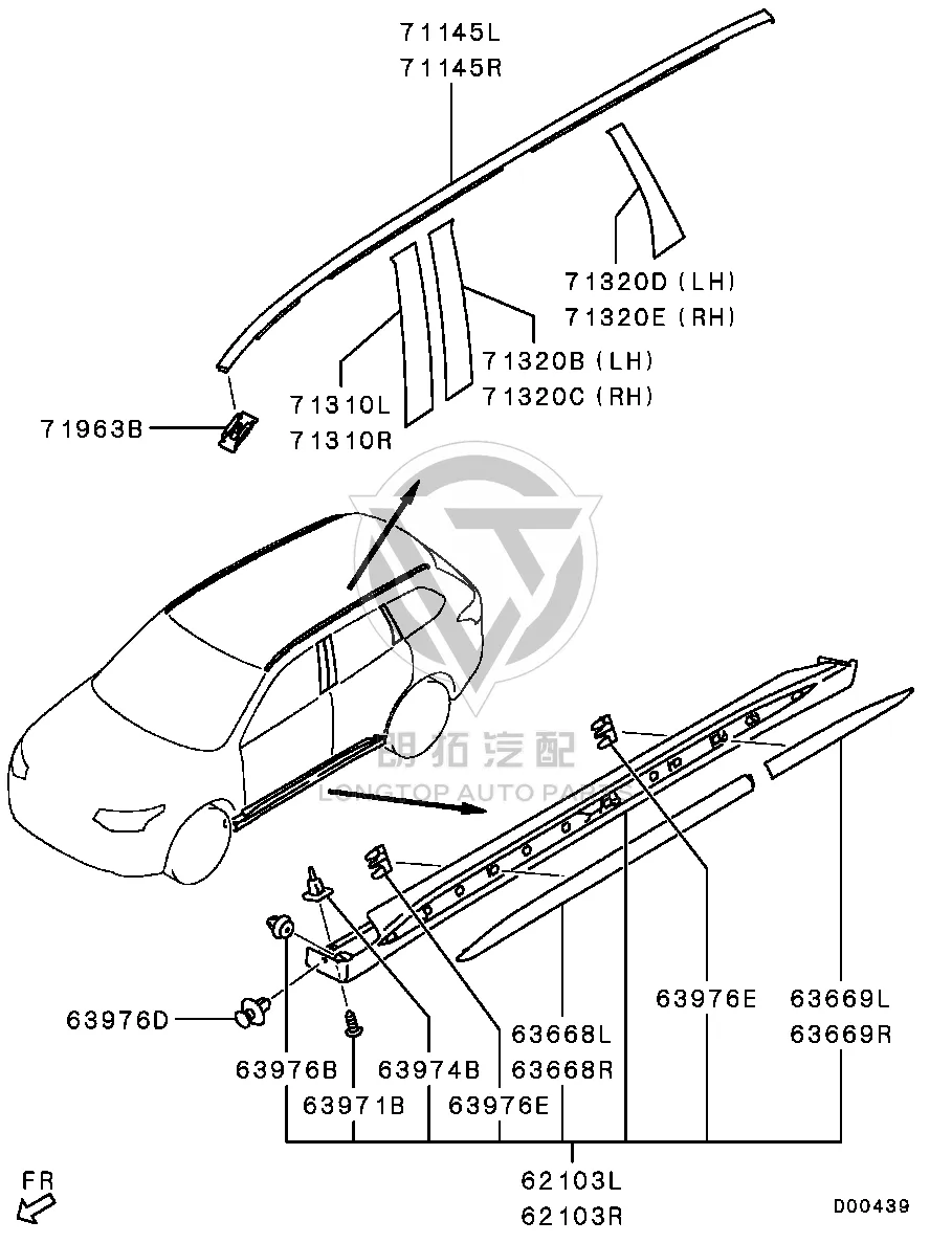 Snap fastener 6512A-718 6512A718 for Mitsubishi GF7W