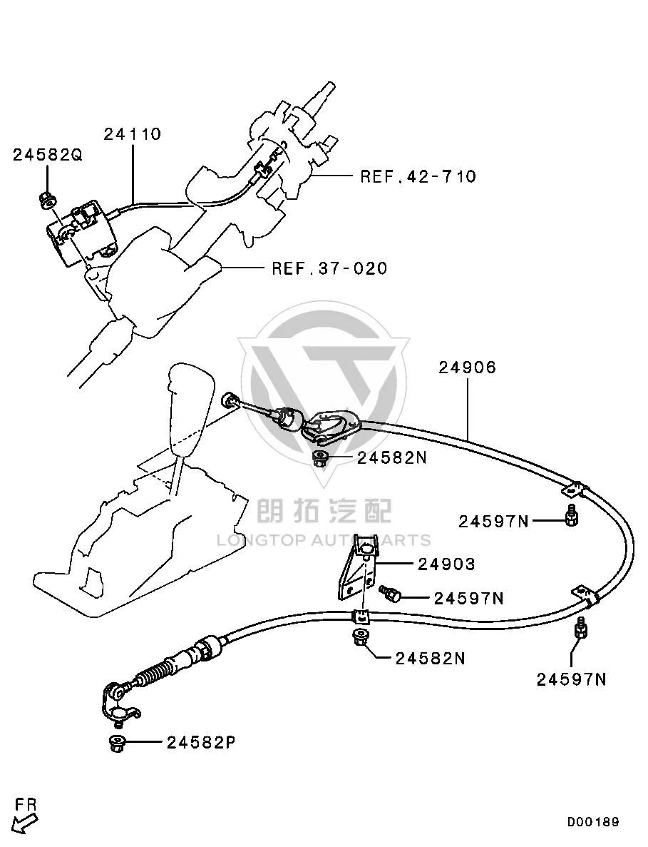 Transmission shift cable 2430A-173 2430A173 for Mitsubishi KH6W