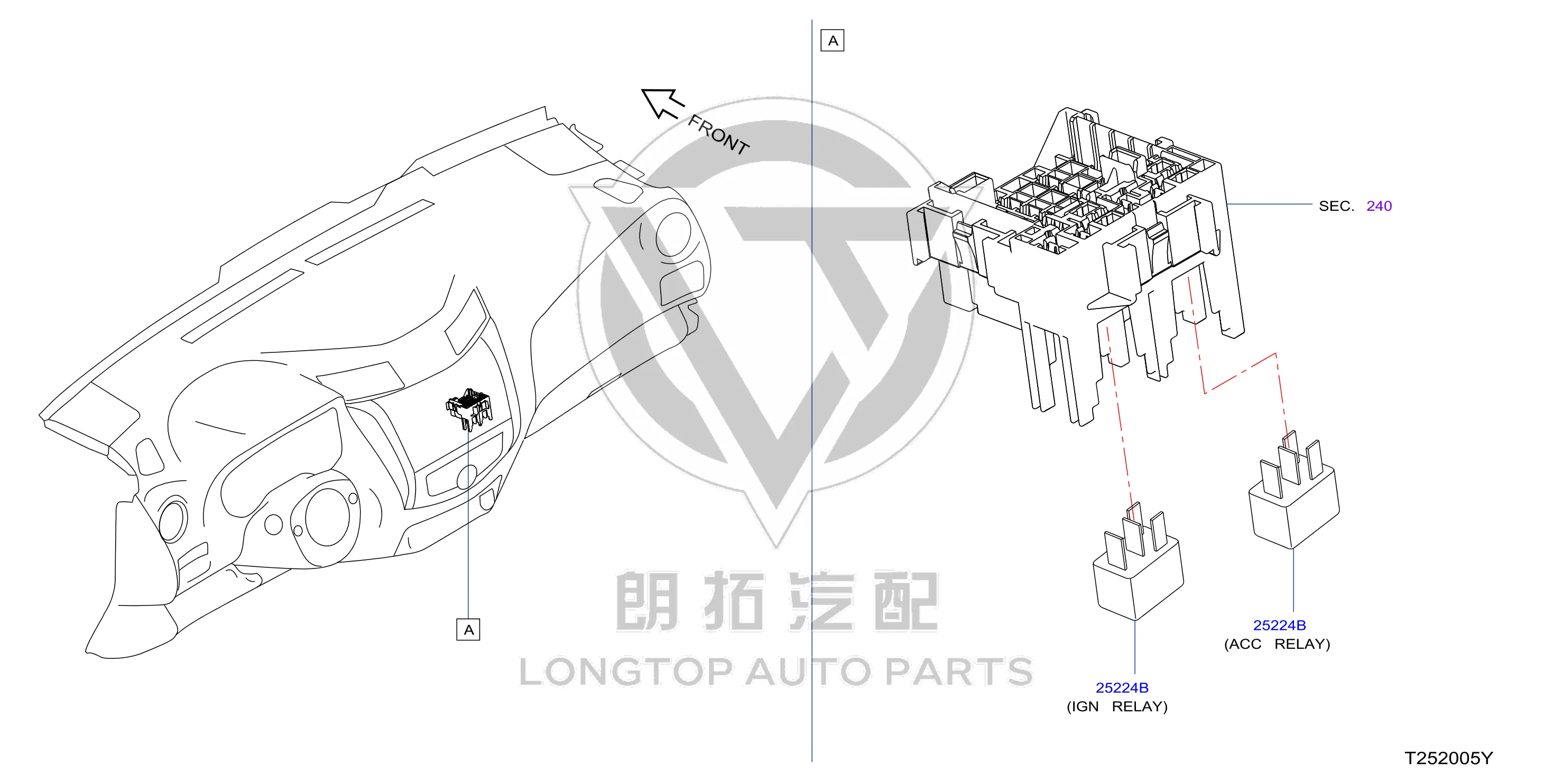 Electric Window Relay 25230-7990A 252307990A for Nissan