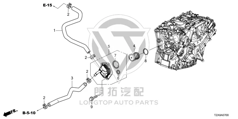 Transmission oil cooler 25560-5T000 255605T0003 for Honda