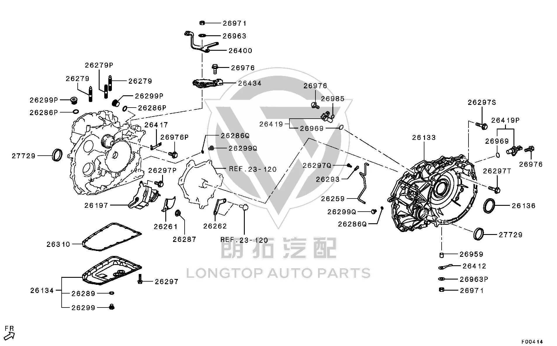 Transmission Oil Pan Pad 2705A-049 2705A049 for Mitsubishi CX4A