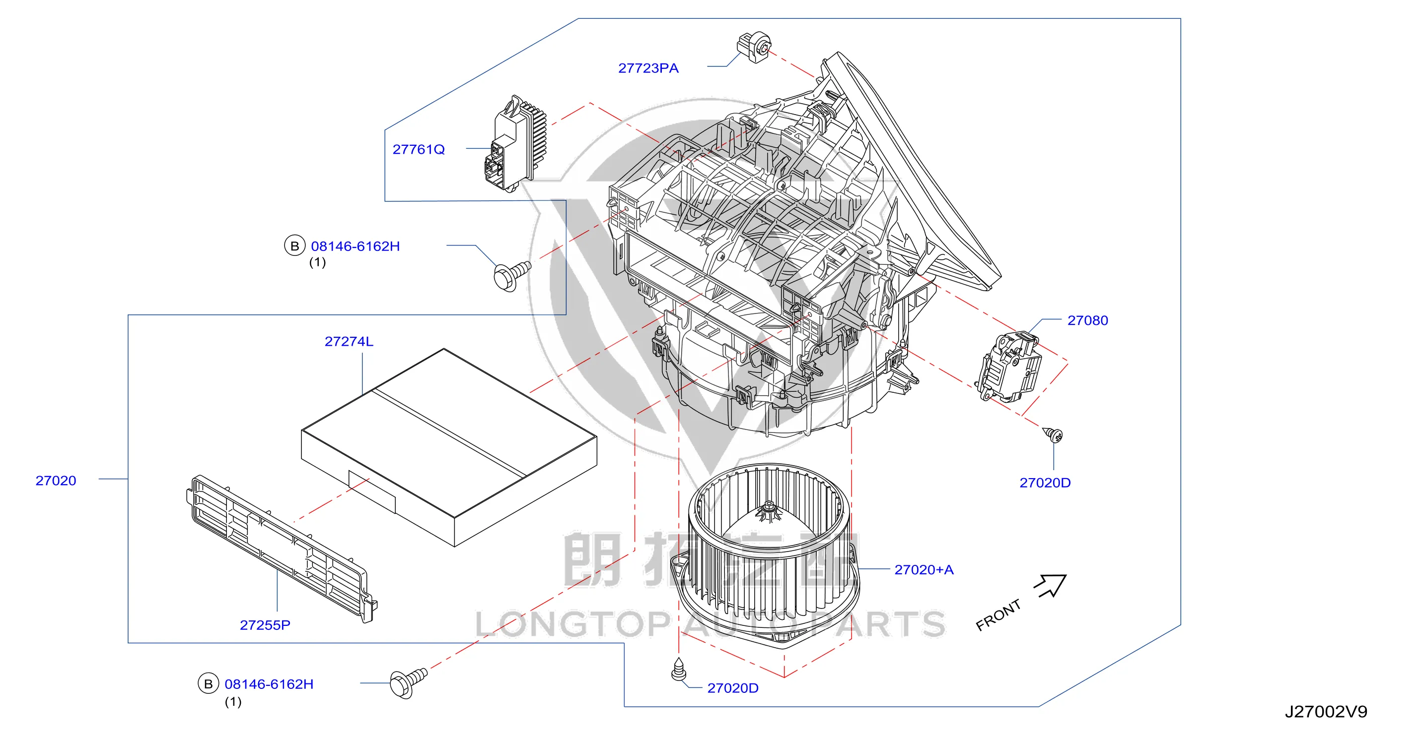 Air Conditioning Compartment 27277-5NN1A 272775NN1A for Infiniti