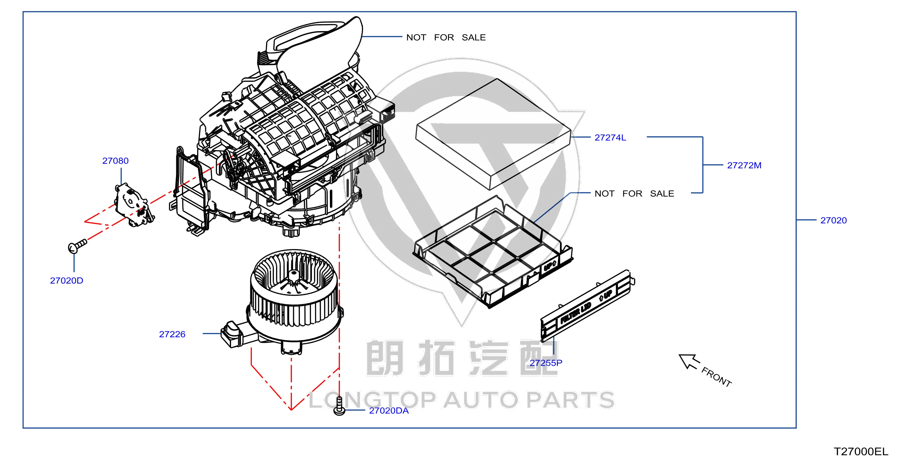 Air Conditioning Compartment 27277-6LA0A 272776LA0A for Nissan
