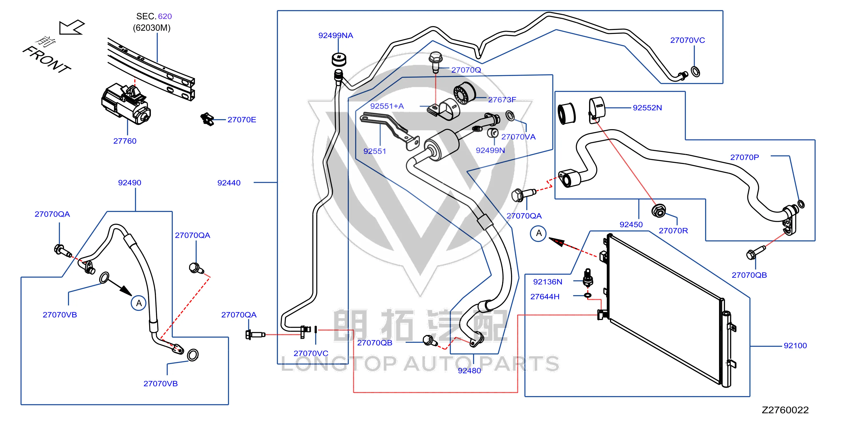 Condenser 92100-2GU0A 921002GU0A for Venucia