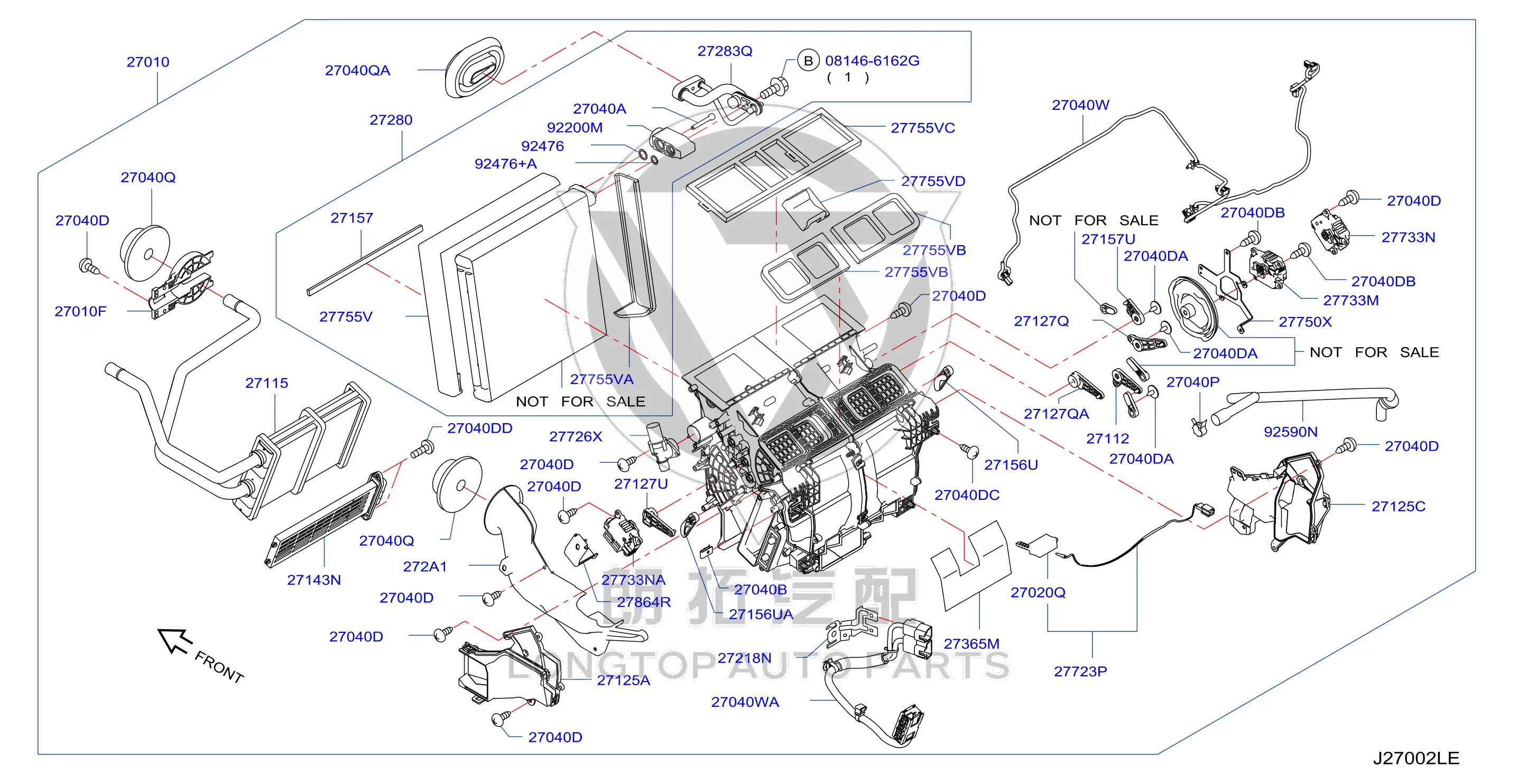 Servo motor (air mix) 27732-4GF0C 277324GF0C for Infiniti
