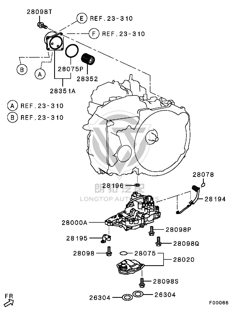 Transmission Valve Body 2800A-187 2800A187 for Mitsubishi GA9W