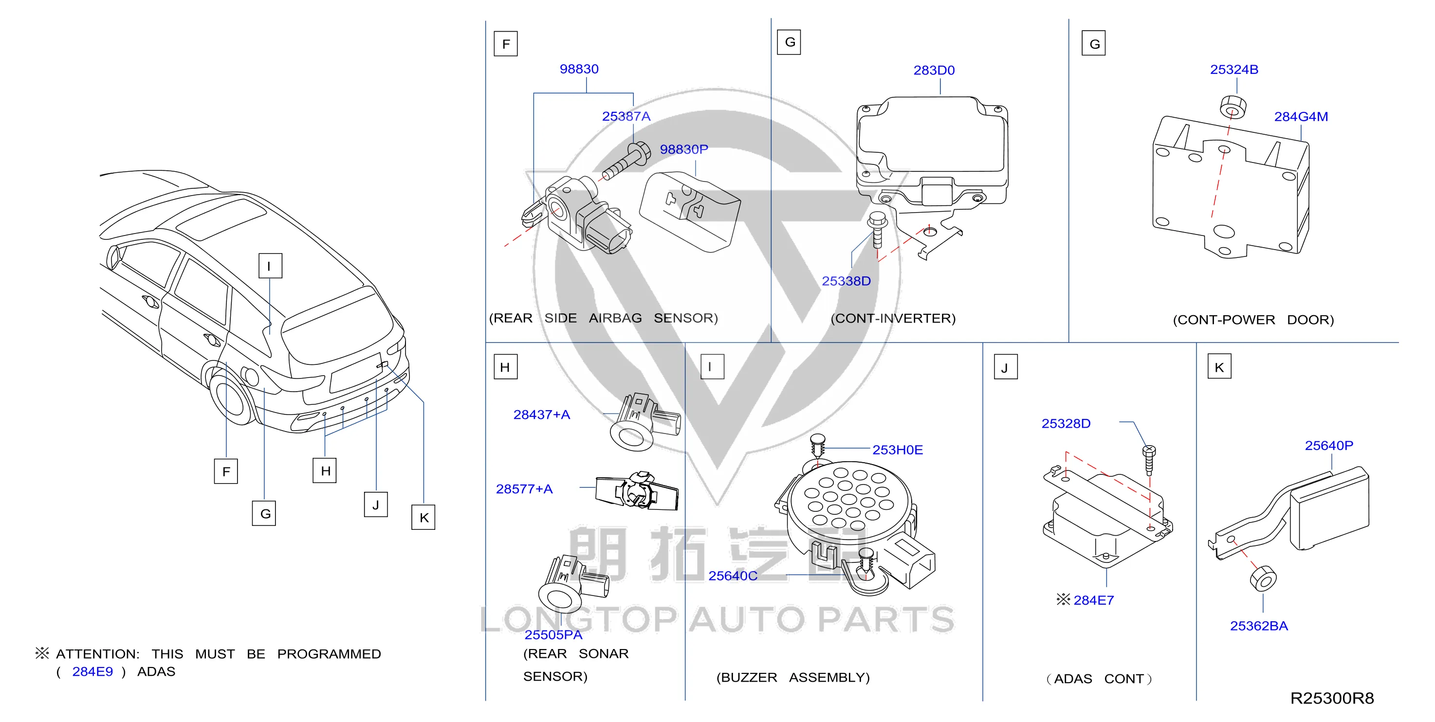 Distance Sensor Assembly 28438-3TA2E 284383TA2E for Infiniti
