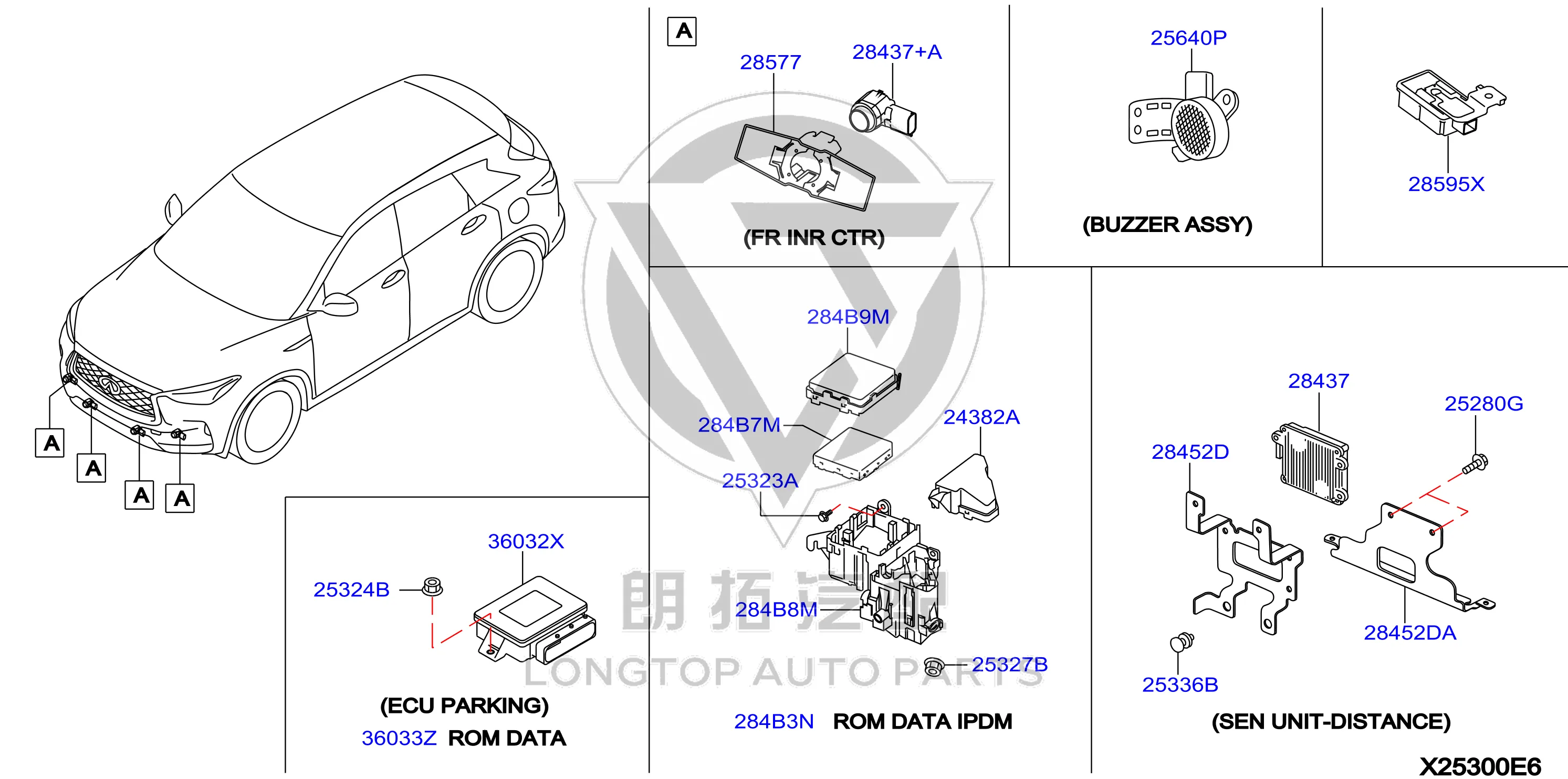 Distance Sensor Bracket 28452-5NA1B 284525NA1B for Infiniti