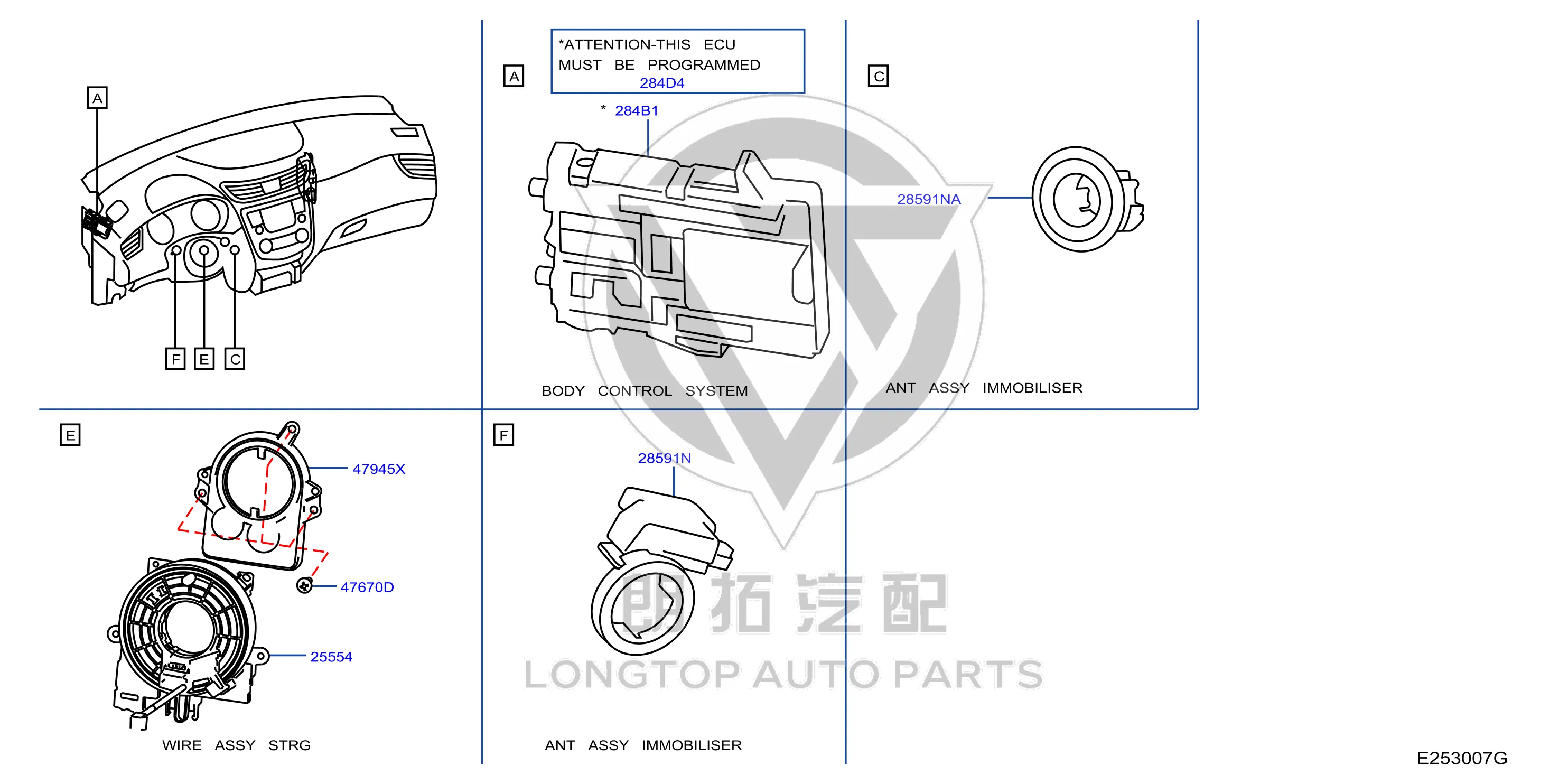 Body Control Module 284B1-4BY1A 284B14BY1A for Nissan