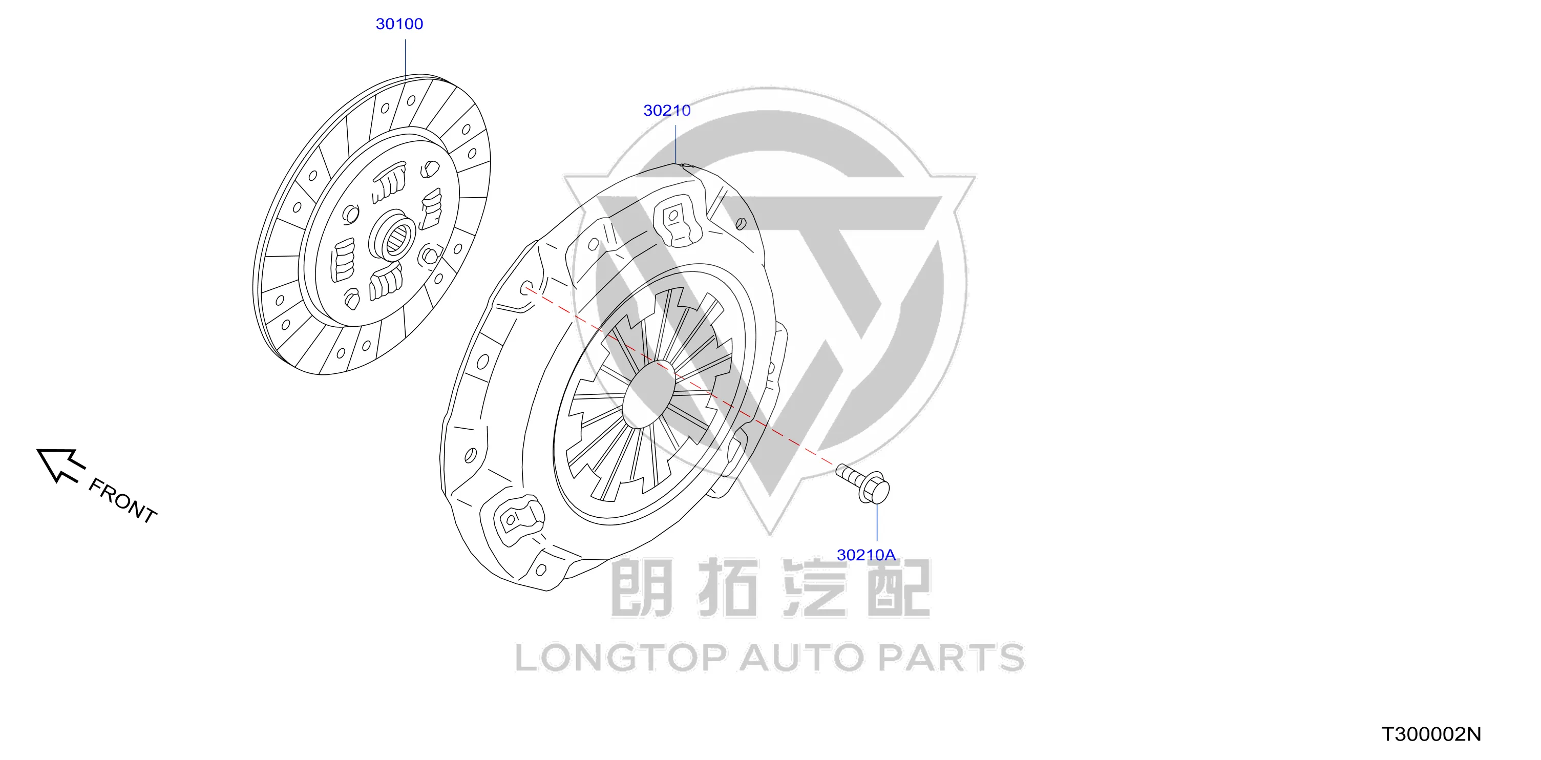Clutch Pressure Plate 30210-JX00B 30210JX00B for Nissan
