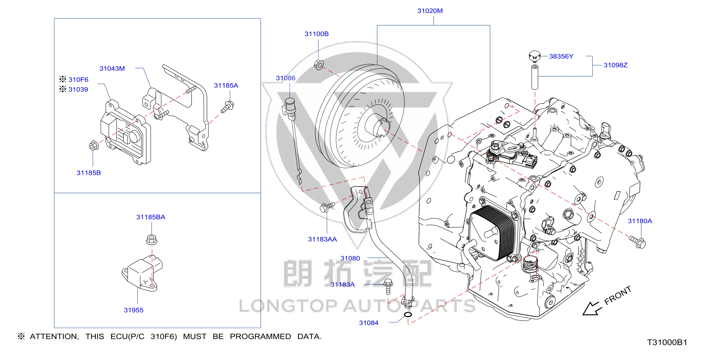 Transmission Control Unit 310F6-5MA0C 310F65MA0C for Nissan