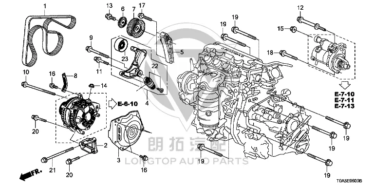 Generator belt 31110-R7SM01 31110R7SM01 for Honda