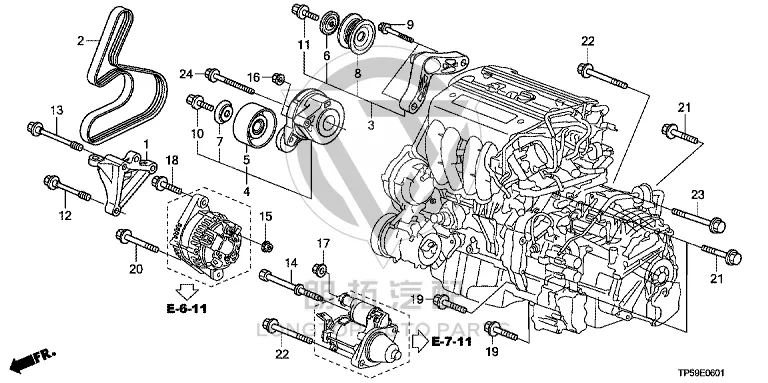Generator belt 31110-RL5A01 31110RL5A01 for Honda