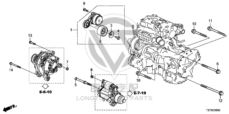 Generator Belt Tensioner Pulley 31170-5AYH01 311705AYH01 for Honda