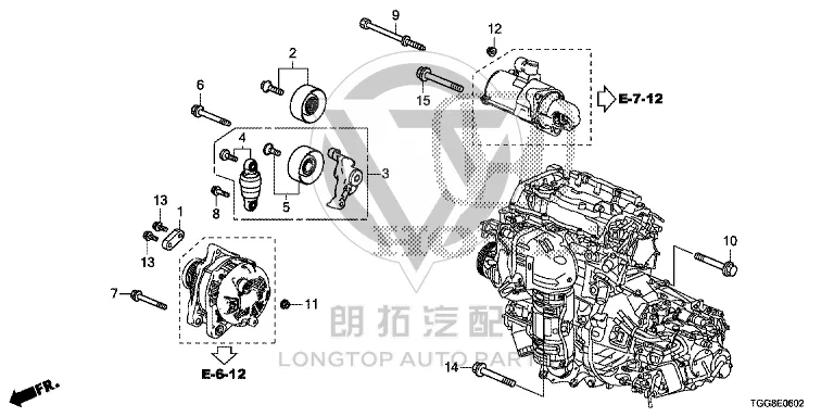 Generator Belt Tensioner Pulley 31170-RPYG0 31170RPYG0 for Honda