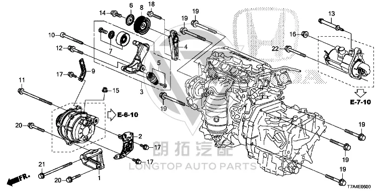 Generator Belt Tensioner Pulley 31170-51BH02 3117051BH02 for Honda