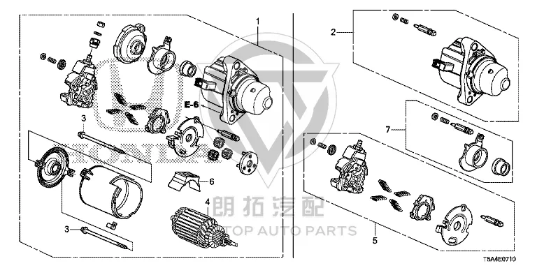 Starter motor 312005-R7A01 312005R7A01 for Honda