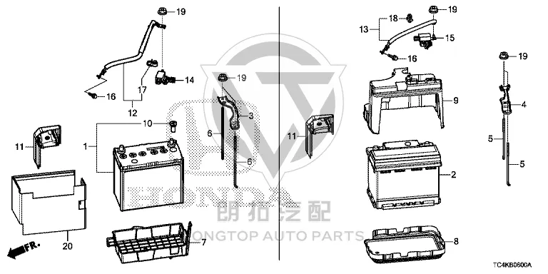 Storage battery 31500-T5H-H01 31500T5HH01 for Honda