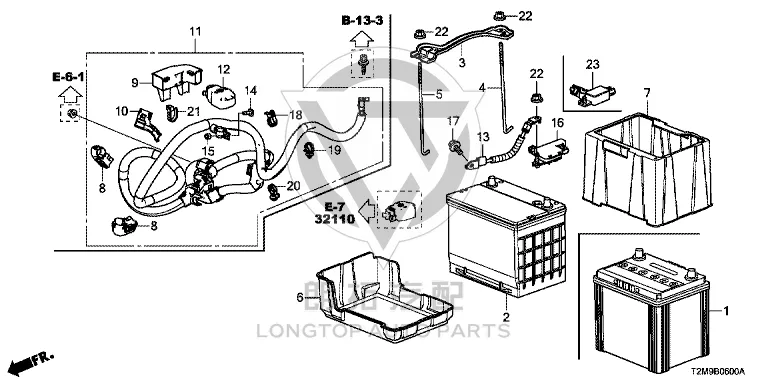 Storage Battery 31500-T2AH0 31500T2AH01 for Honda