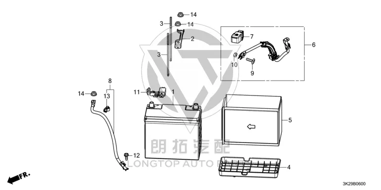 Storage Battery 31500-TMBH0 31500TMBH01 for Honda