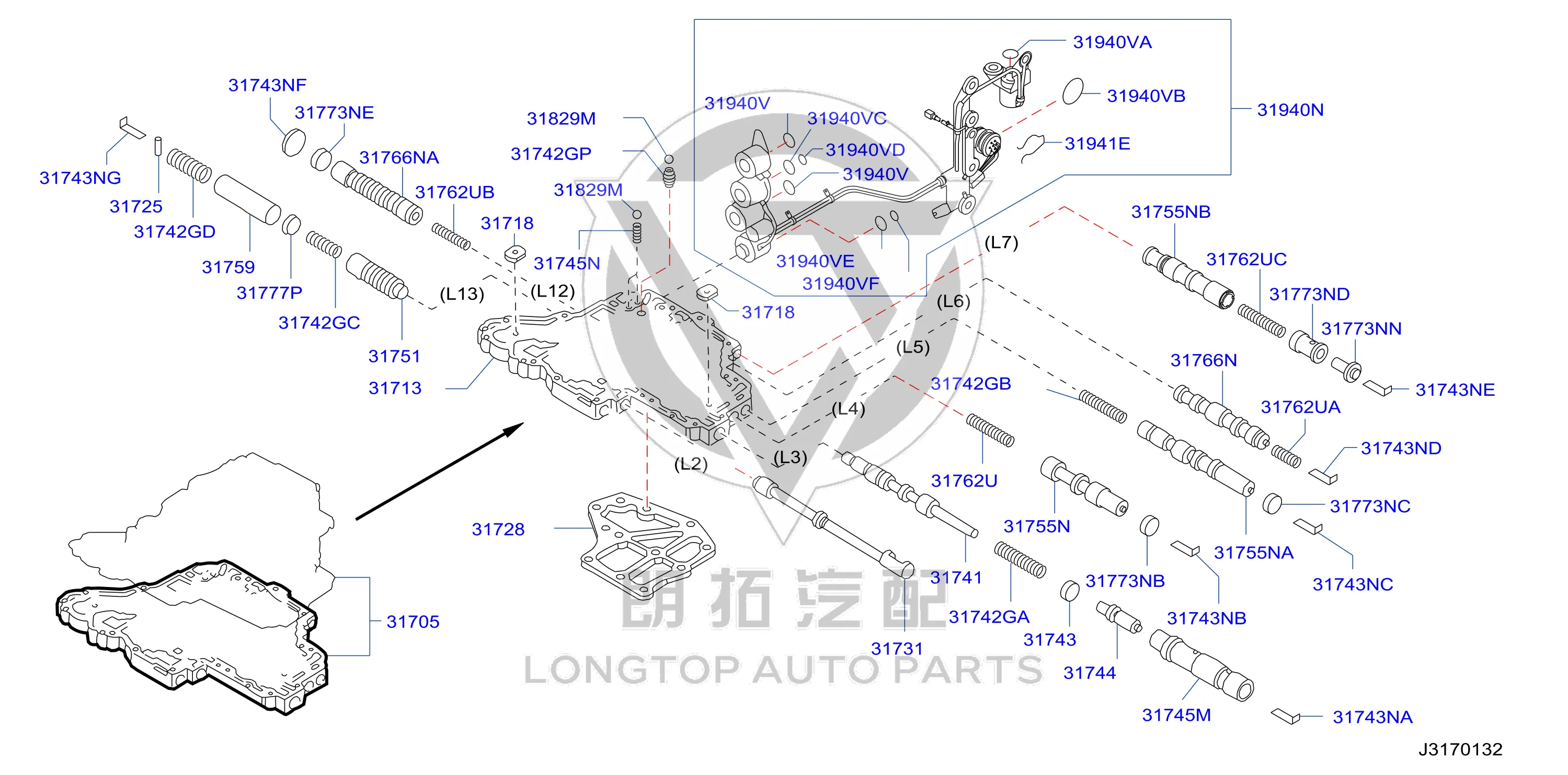 Transmission Filter (Inner) 31728-31X01 3172831X01 for Venucia