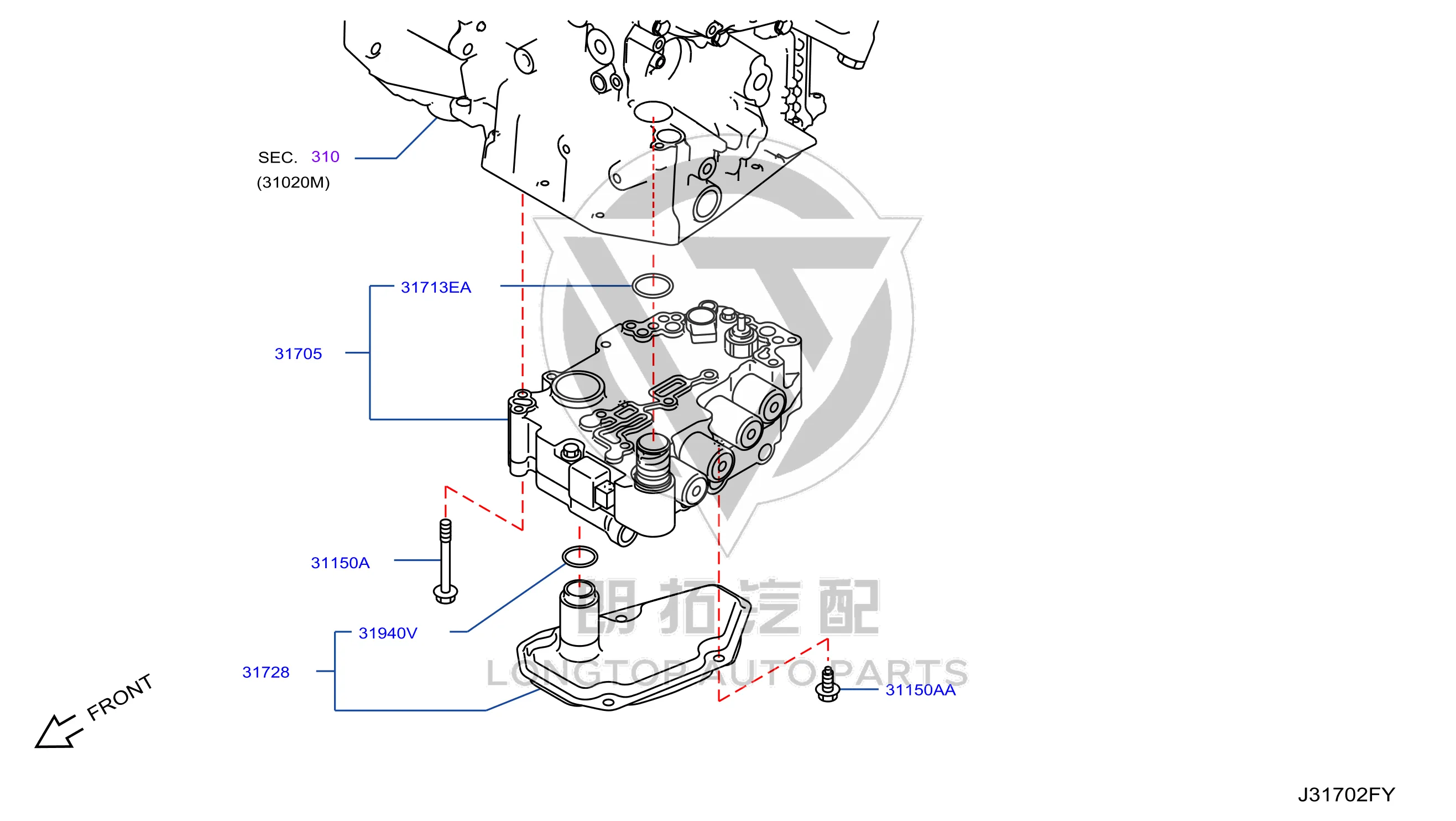 Transmission Filter (Inner) 31728-50X0A 3172850X0A for Venucia