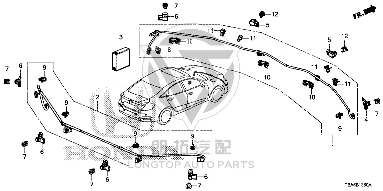 Rear Bumper Radar Harness 32131-TEAR0 32131TEAR00 for Honda