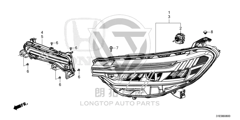 Headlamp Assembly (Left) 33150-31EH0 3315031EH02 for Honda