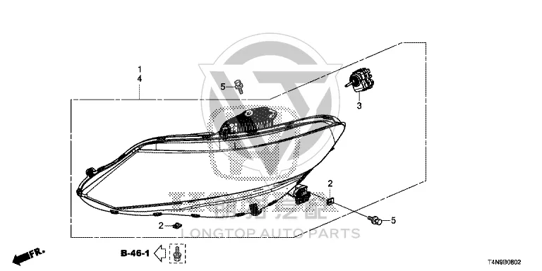 Headlamp Assembly (Left) 33150-T4NH21 33150T4NH21 for Honda