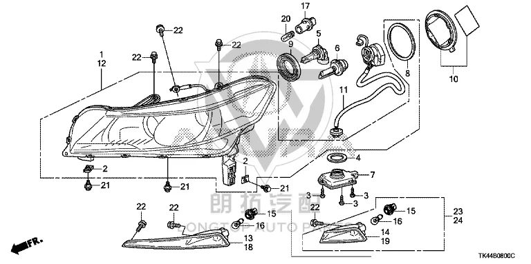 Headlight High-Voltage Module (Right) 33119-TA0003 33119TA0003 for Honda