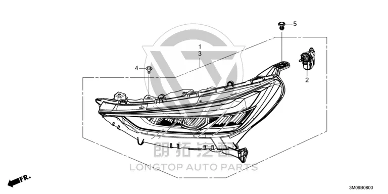 Headlamp Assembly (Left) 33150-3M0H02 331503M0H02 for Honda
