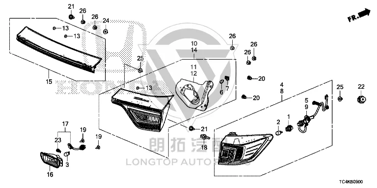 High-mounted Brake Light 34270-TC4H1 34270TC4H1 for Honda