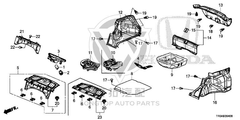 Rear Fog Lamp Holder 33513-S50003 33513S50003 for Honda