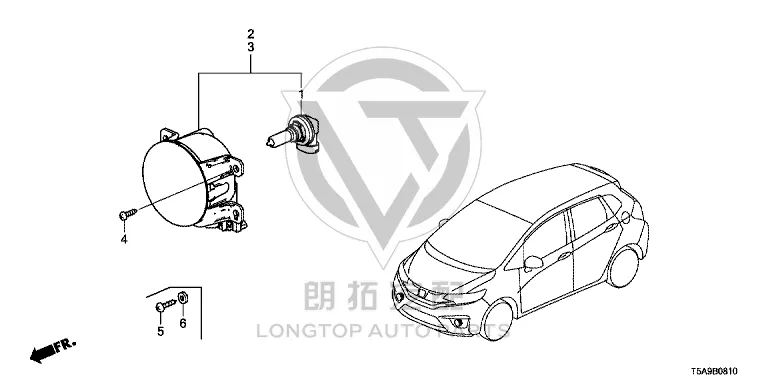 Front Fog Lamp (Right) 33900-T6PH01 33900T6PH01 for Honda