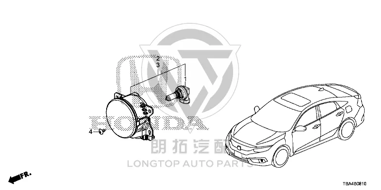 Front Fog Lamp (Left) 33950-TBA-A01 33950TBAA01 for Honda
