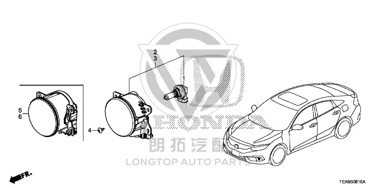 Front Fog Lamp (Right) 33900-TETH01 33900TETH01 for Honda