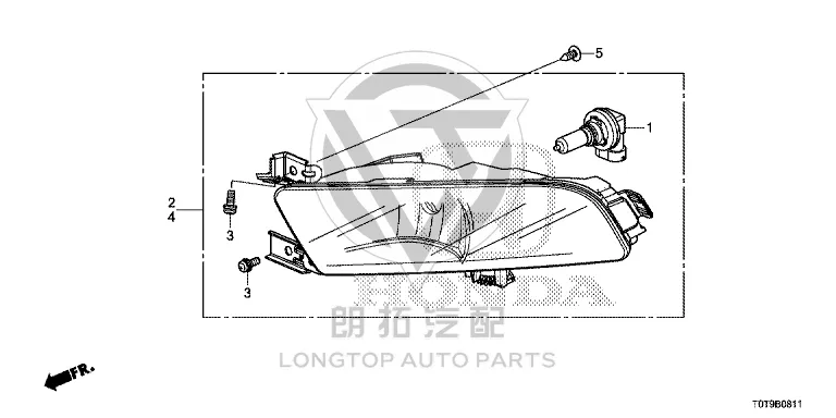 Front Fog Lamp (Left) 33950-TFCH01 33950TFCH01 for Honda