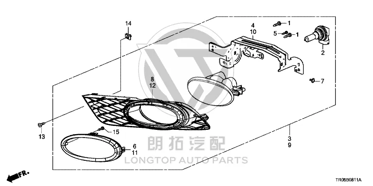 Front Fog Lamp Cover Left 33971-TR0E0 33971TR0E0 for Honda