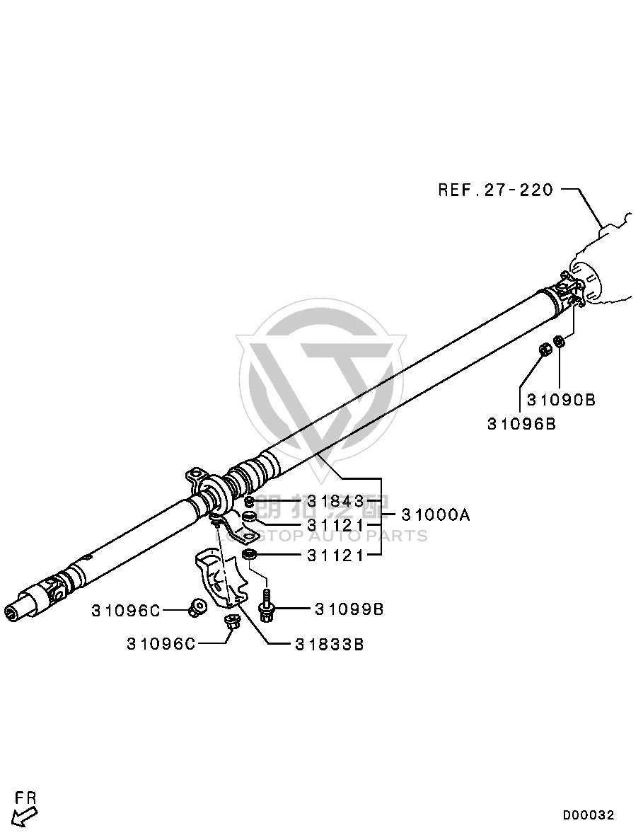 Drive shaft assembly 3401A-574 3401A574 for Mitsubishi CW4W