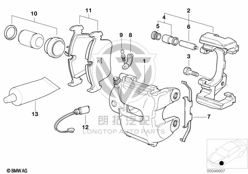 Front Brake Sensor Cable 34351-16437 34351164371 for BMW 3 Series