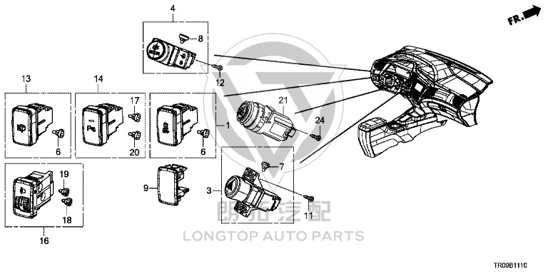 Reversing Radar Switch 35470-TW000 35470TW000 for Honda